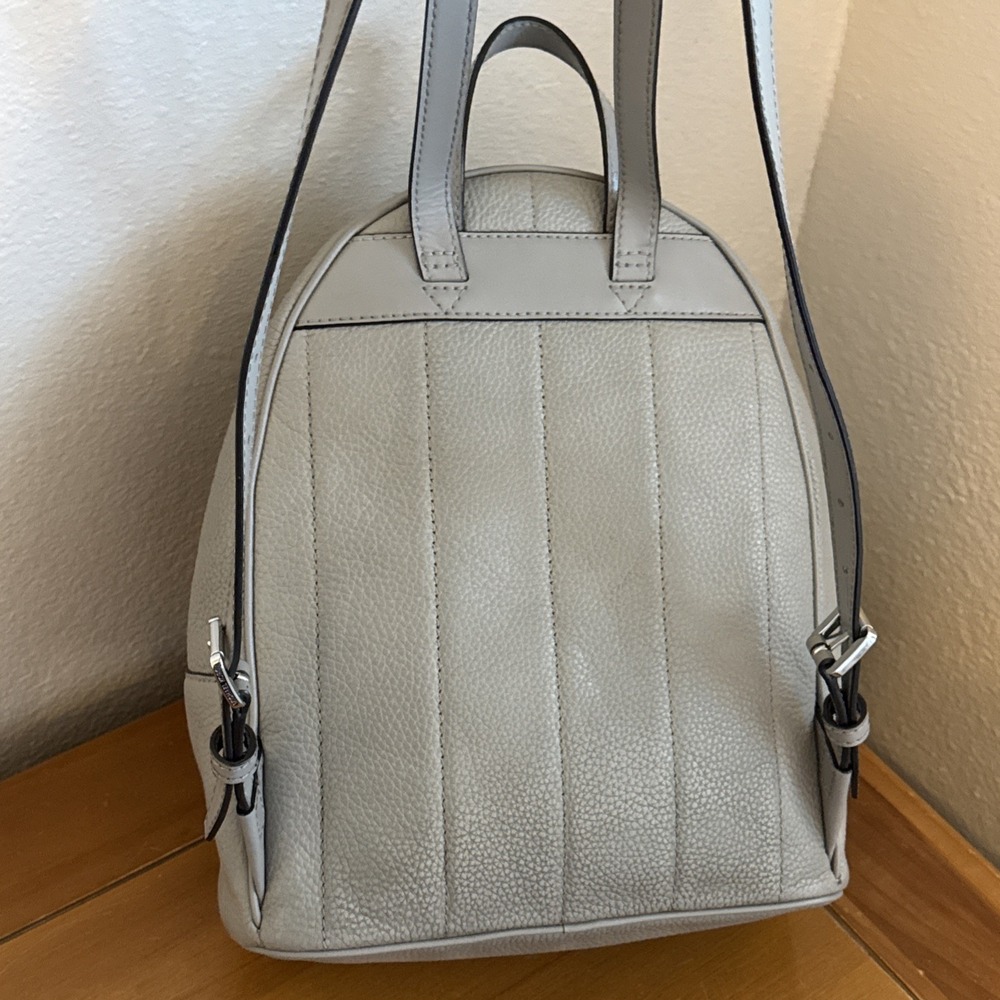 Michael Kors Rhea Medium Studded Grey Leather Backpack - Picture 5 of 14